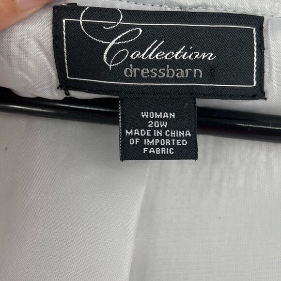 Dressbarn Collection Ruffle Collar Cocktail Womens Jacket Sz 20W Retro Glam Belt - Picture 11 of 13